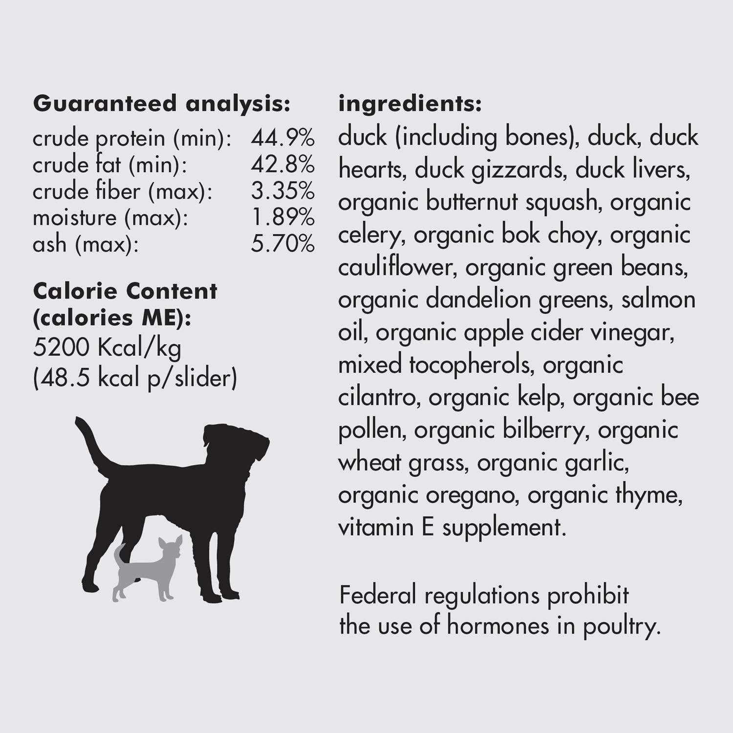 14 oz Freeze Dried Duck Dog Food Y76288