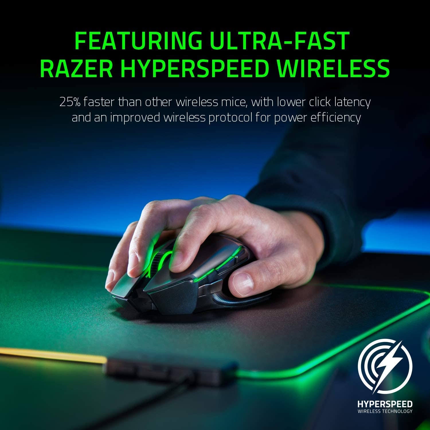 Black Wireless Optical Gaming Mouse Z986692