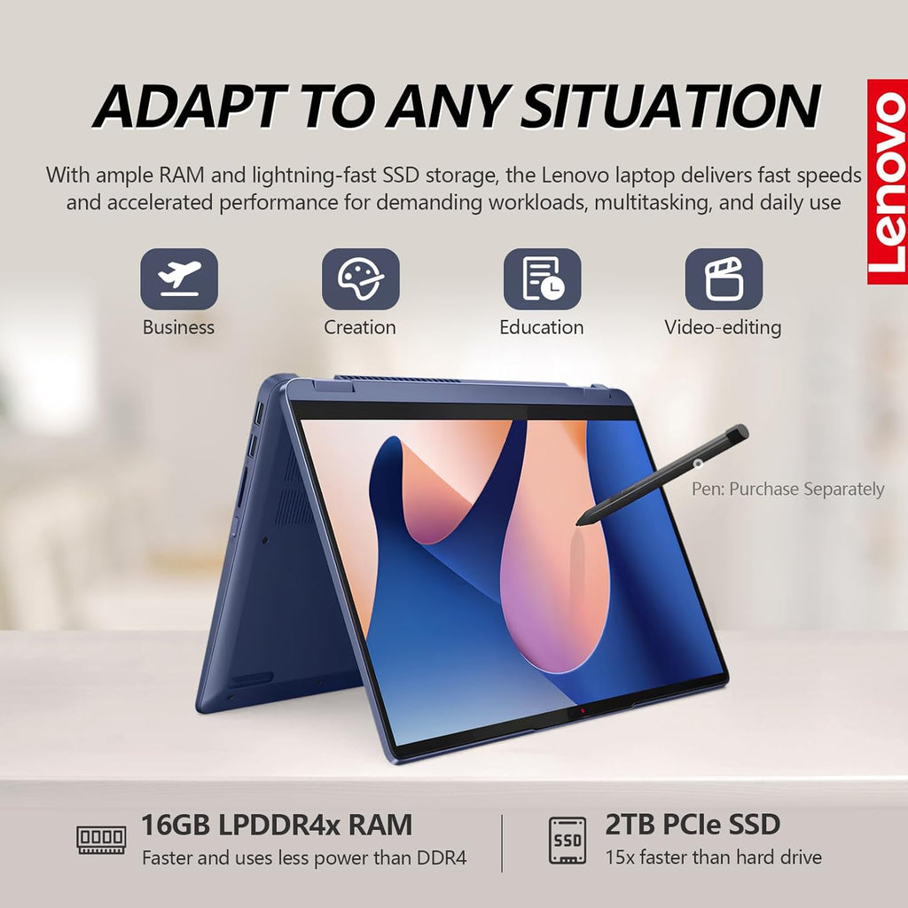 14 Inch FHD Touchscreen 2 in 1 Laptop, Intel Core i5, 16GB RAM 512GB SSD, Windows 11, Backlit Keyboard P28841