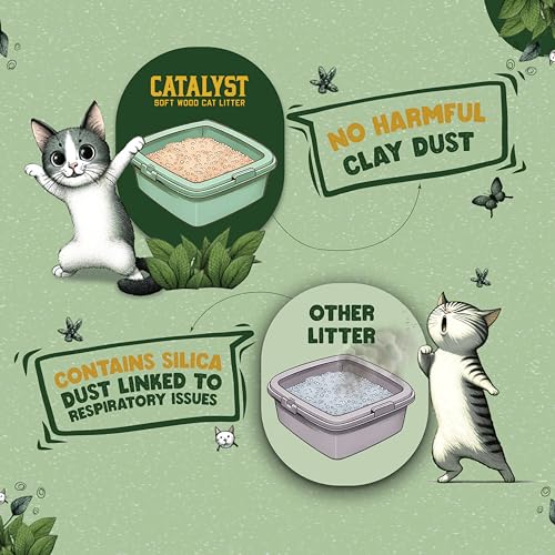 Natural Soft Wood Cat Litter (10lb, Set of 2, Unscented) F981291