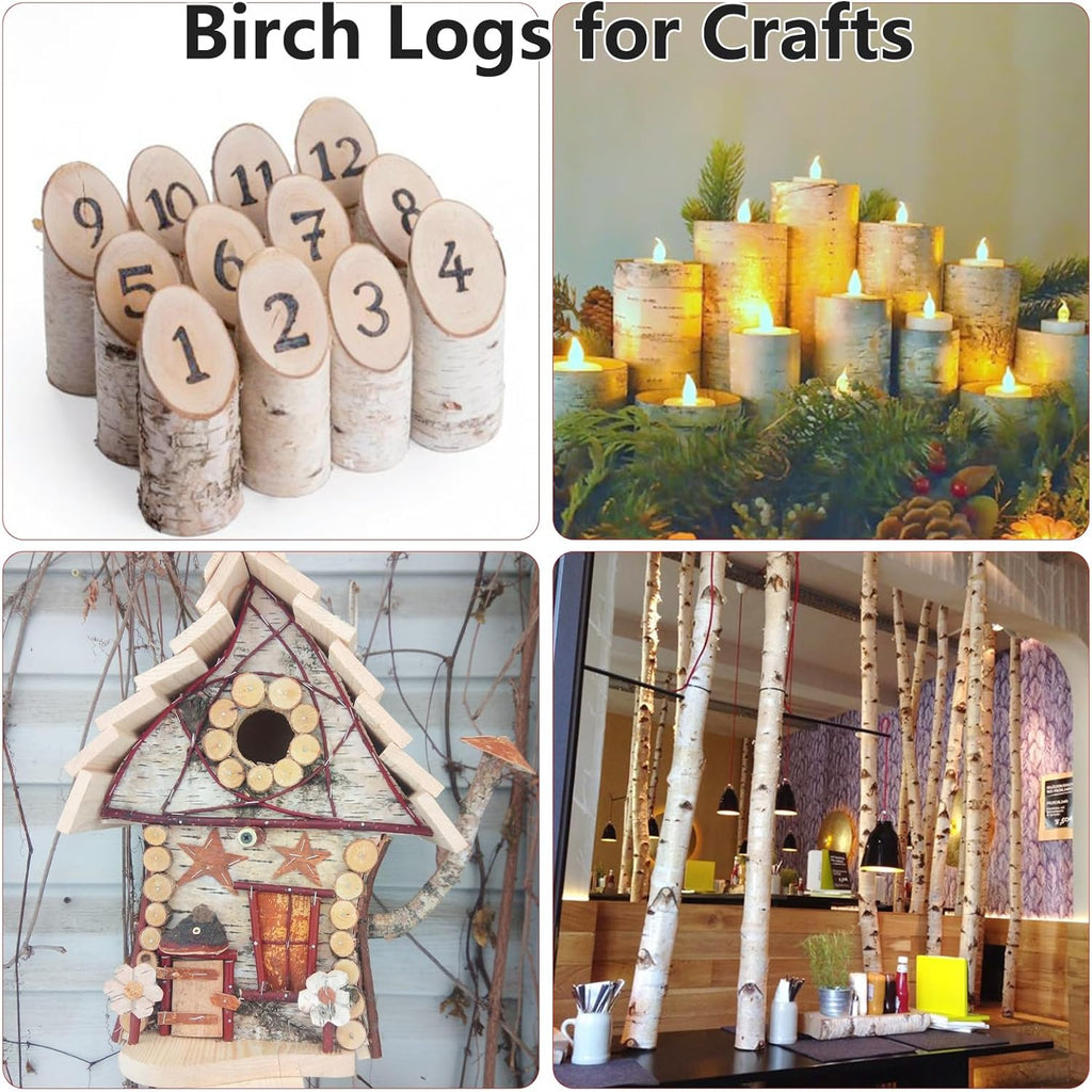 6 Pack Natural Birch Logs 2.3"-3.2" Dia. x 16.5" Length R966857