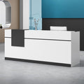 U-Shaped Wooden Reception Desk with Lockable Drawer S4397