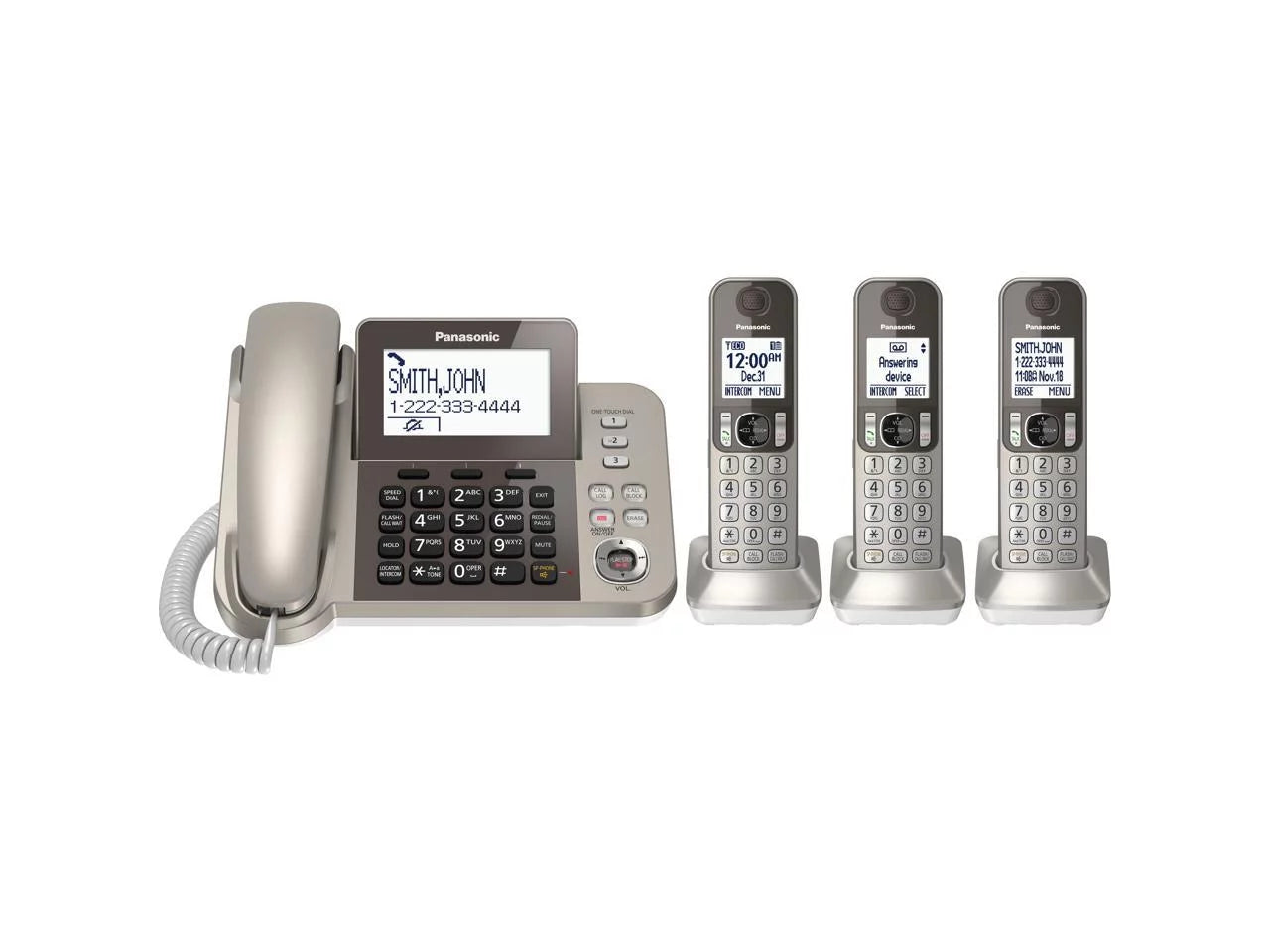 Dect 3-Handset Landline Telephone C101