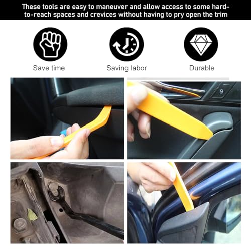 5 PCS Auto Trim Removal Tool Kit, Plastic Clip Fastener Remover Pry Tool Set (Green) U883