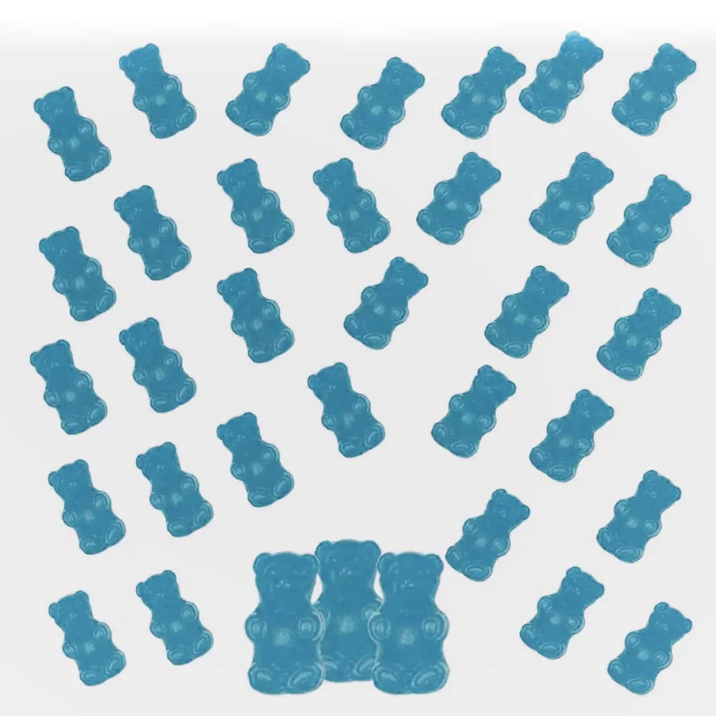 Blue Raspberry Gummi Bears Candy (1 Pound Bag) Z6534
