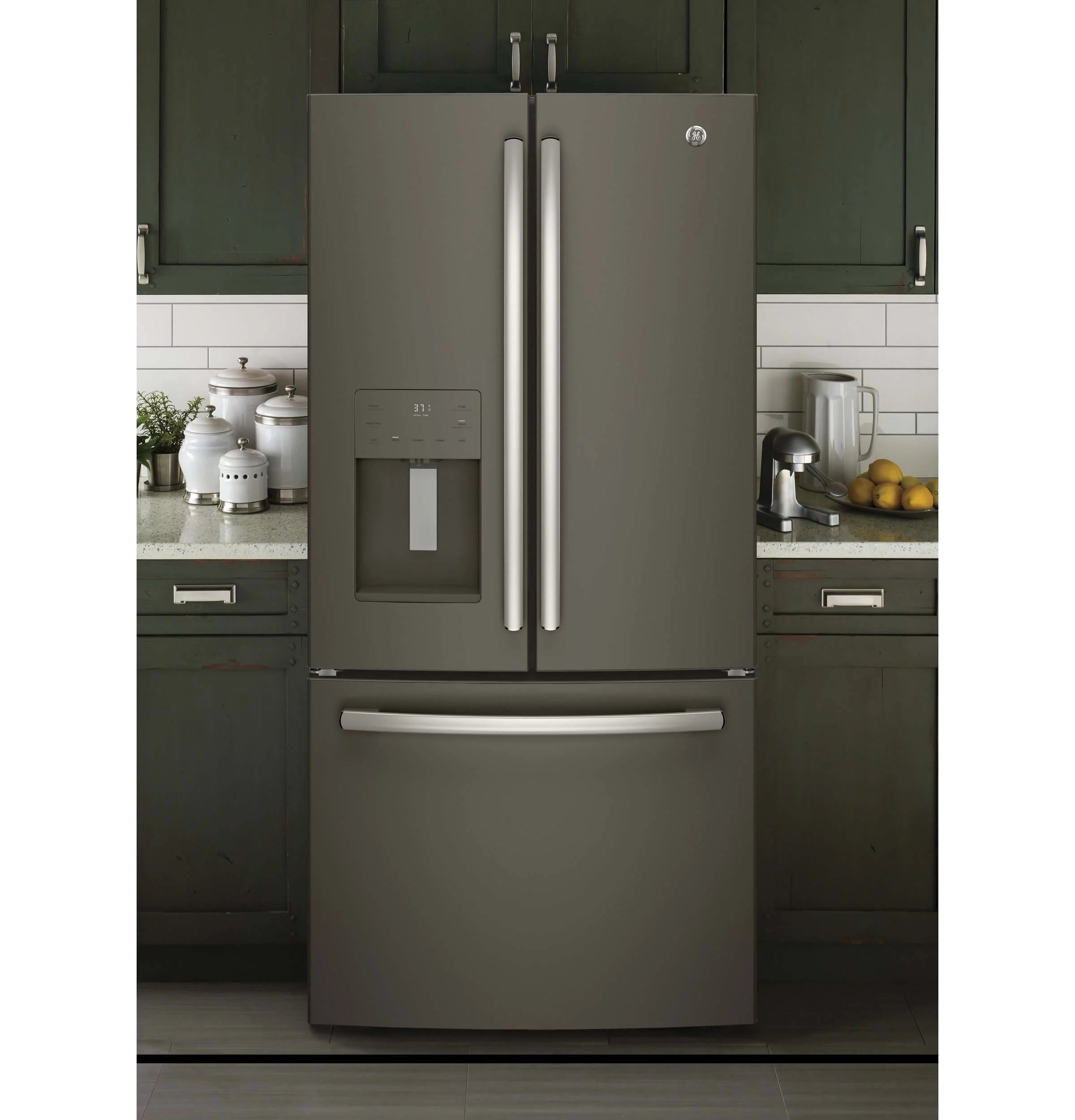 Slate 33" Counter Depth French Door Refrigerator with 17.5 cu. ft. Capacity Q320201