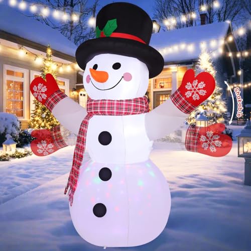 8 FT Inflatable Snowman with Built-in LEDs J509051