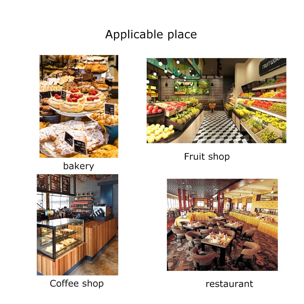35" Refrigerated Cake Showcase Cooling Display Case Bakery Cabinet Defrost Right Angle 2-layer Back Sliding Door Desktop A5184