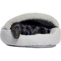 Herringbone Canvas Fleece Deep Dish Cave Bed Z70328