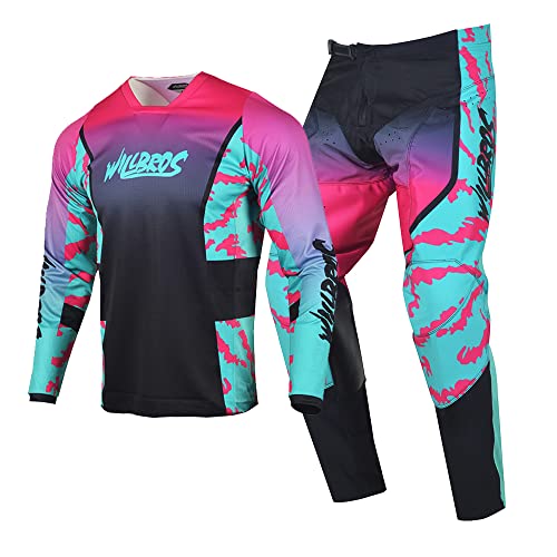 Mens Motocross Jersey Pants Combo MX Gear Set Q48008