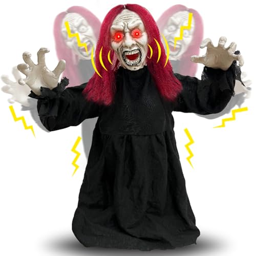 2.6 Ft Zombie Animatronics with Glowing Eye S2940