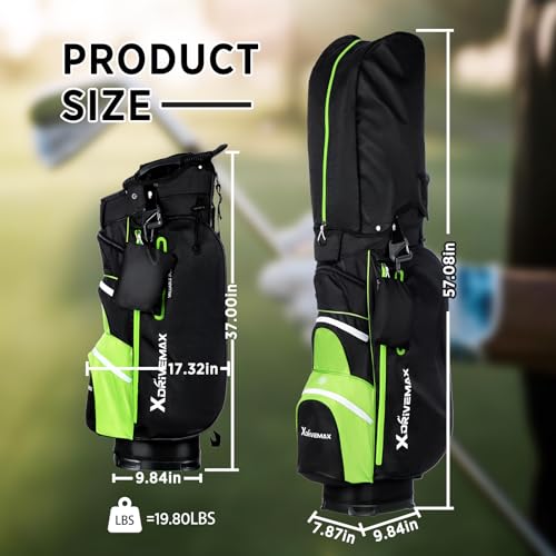 15 Way Lightweight Golf Stand Bag with Rain Cover Q77115