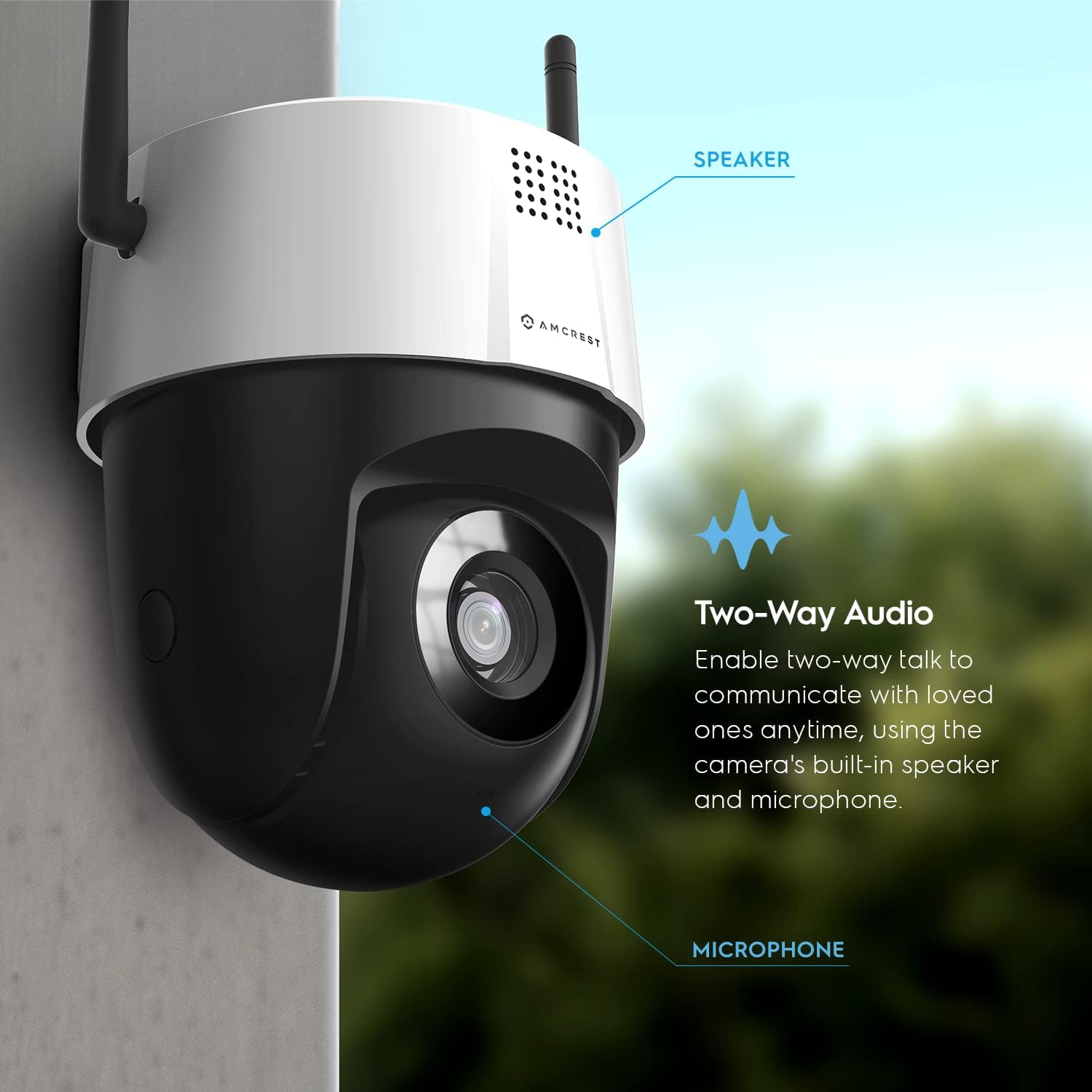 5MP Mini Outdoor WiFi Security IP Camera with Two-Way Audio and Full Color Nightvision V801