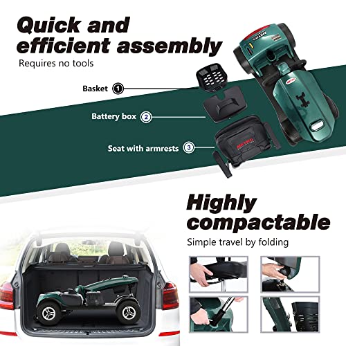 4-Wheel Folding Mobility Scooter with Head Light C79484
