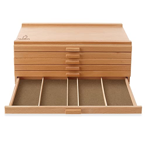 6 Drawer Wooden Artist Storage Supply Box B23112