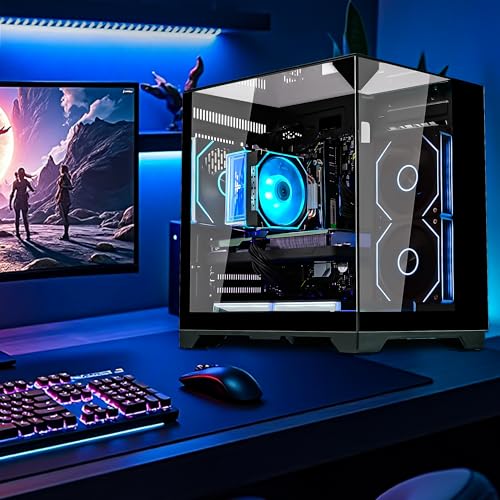 AMD Ryzen 7 5700X 8-Core 3.4 GHz Intel Arc B580 32GB DDR4 RAM 1TB PCIe + 1TB SATA SSD WiFi Bluetooth RGB Fans Windows 11 Pro Black Tower Computer W9173