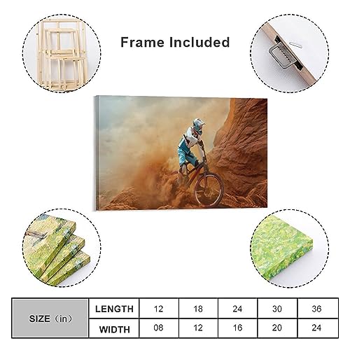 Bike Canvas Wall Art Cyclocross Posters Extreme Sport Canvas Painting C411