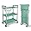 Black Folding Collapsible Service Cart M8430