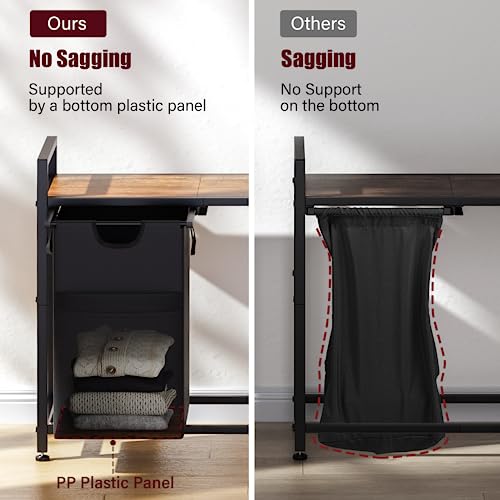 112L Large Double Laundry Hamper with 2 Removable Washable Bags P207