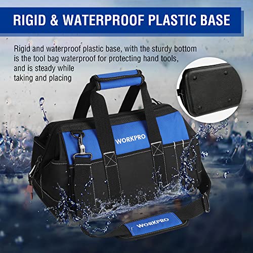 16-inch Wide Mouth Tool Bag with Water Proof Molded Base K89960