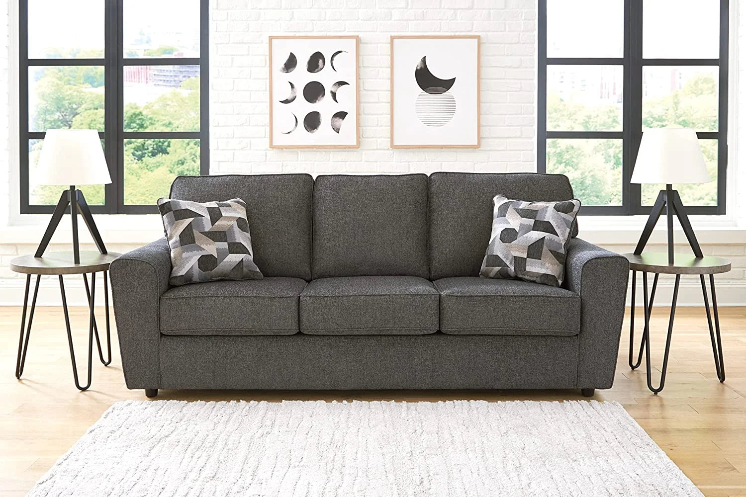 Gray Fabric & Wood Sofa G575
