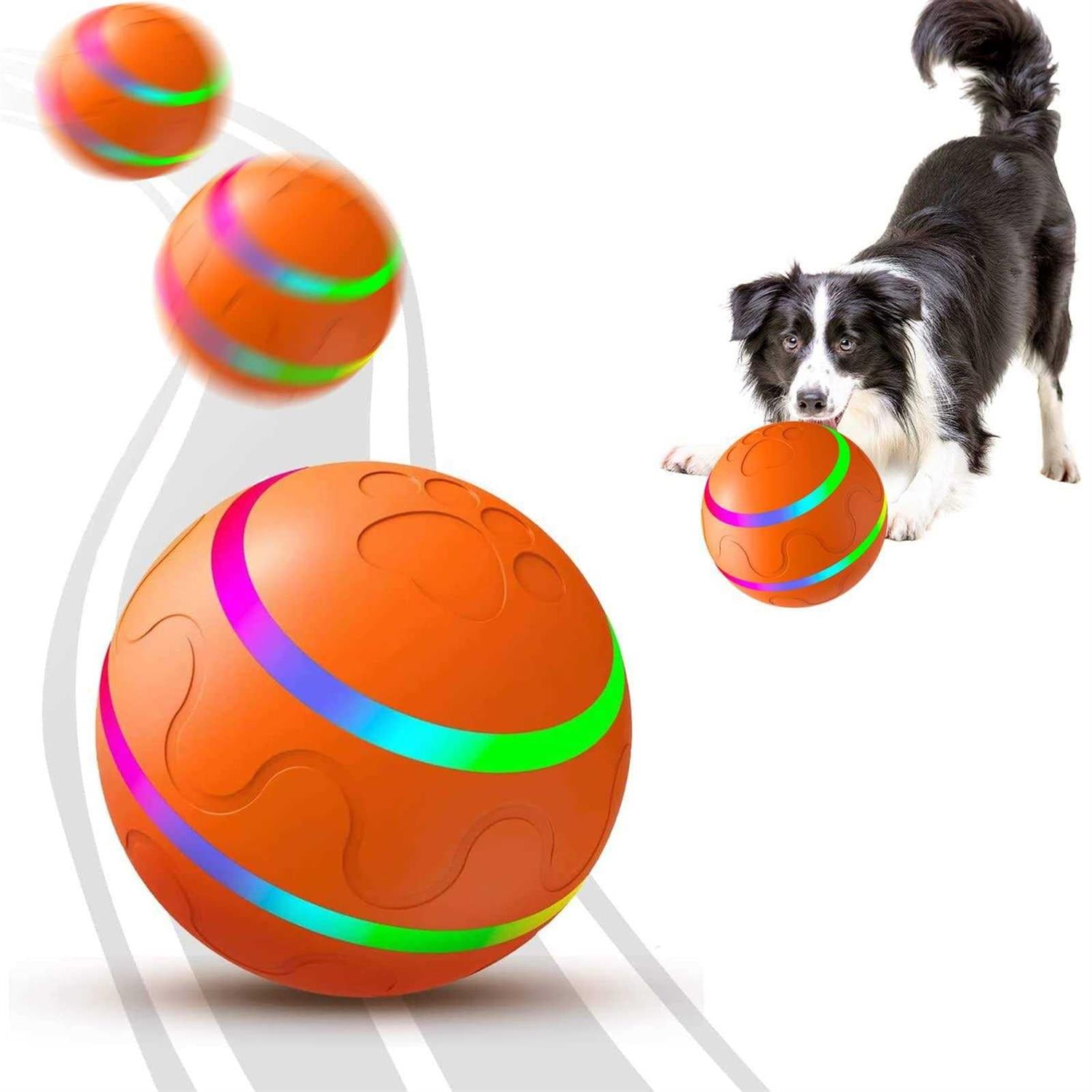 Interactive Dog Ball Toy Automatic Pet Ball with USB Charging & LED Lights T96863