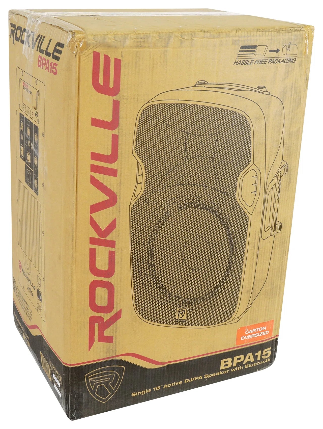 15" 1600w Active PA/DJ Speakers with Mixer, Mic, Stands, Cables, Bag Z75353
