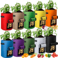 10 Pcs Thickened Nonwoven Fabric Potato Grow Bags with Flap and Handle (7 Gallon) E367