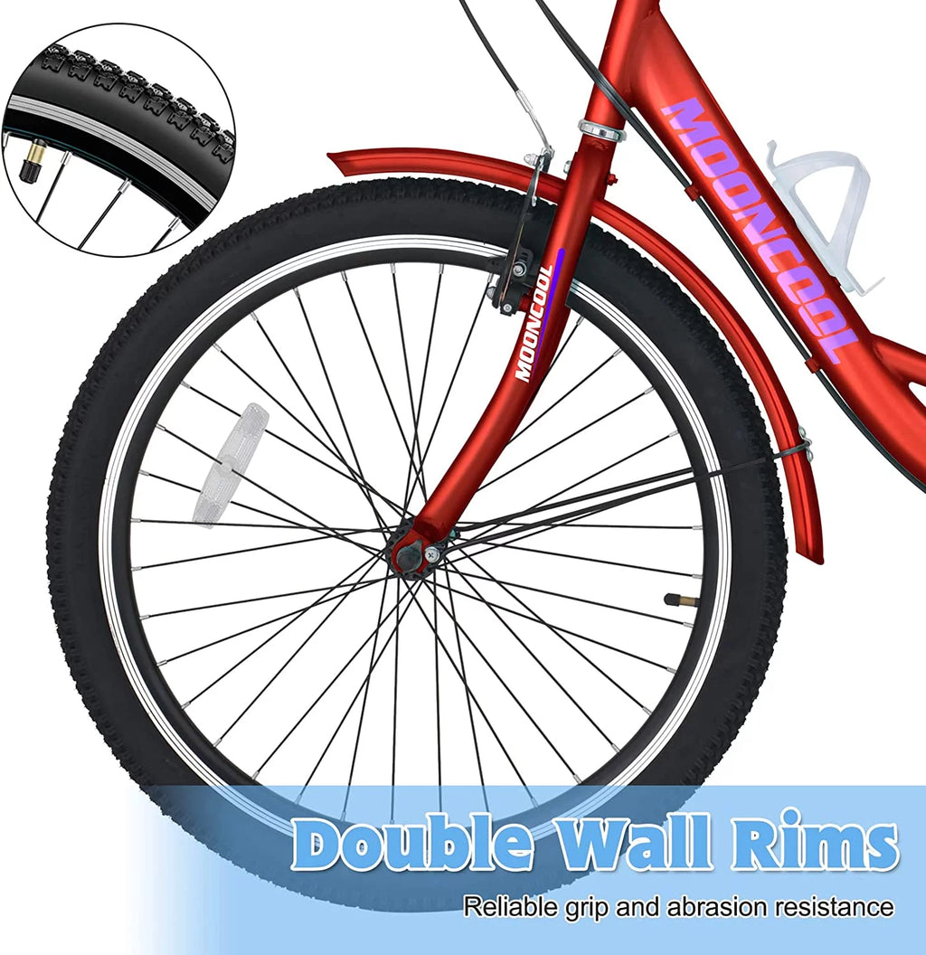 26 inch 7 Speed Adult Tricycle with Basket S7722