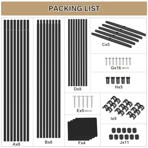 Black 4 Panel Room Divider X382920