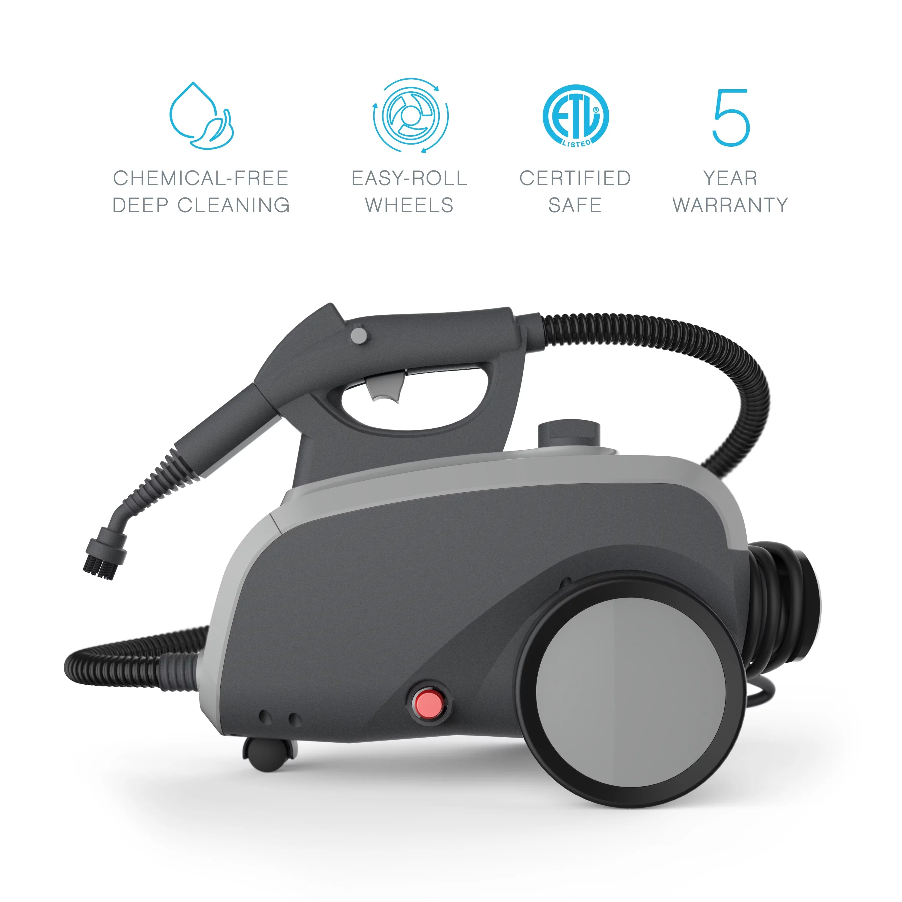 Rolling Steam Cleaner with 18 Accessories A889277