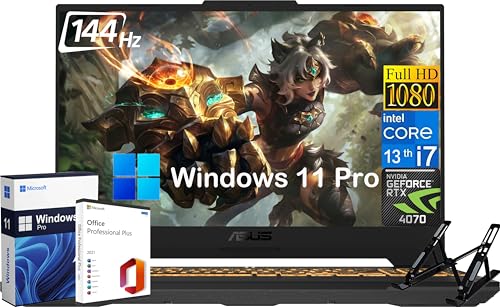 15.6" FHD 144Hz Gaming Laptop PC, Intel i7-13620H, RTX 4070 8GB, 32GB DDR5, 2TB SSD, Win 11 Pro I1596