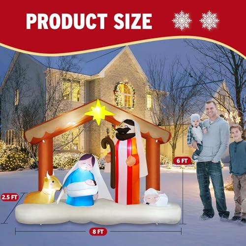 14FT Giant Christmas Inflatables Santa Claus with Wreath Built-in LED Lights U955231
