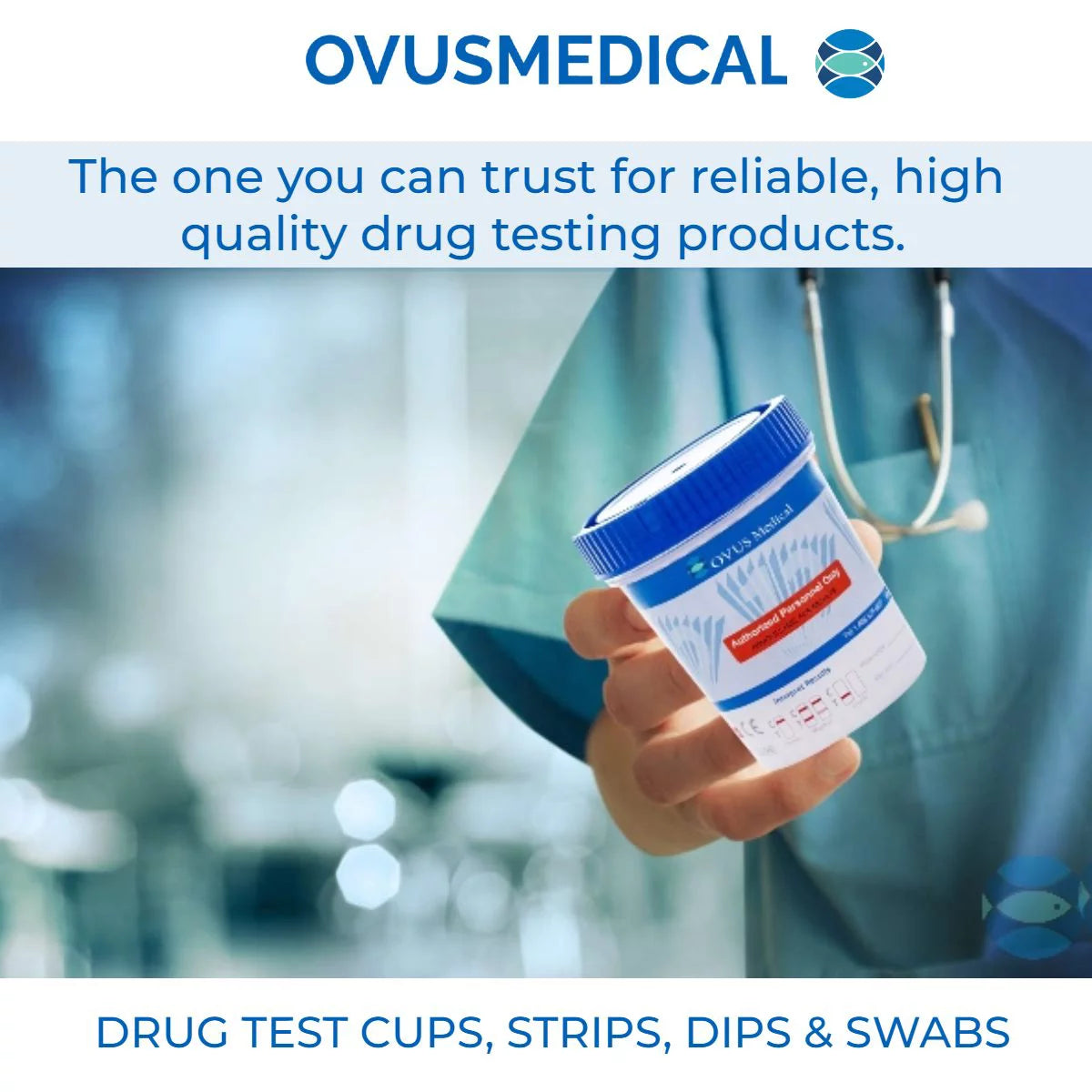 8 Panel Urine Drug Test Cups (100 Cups) N87480
