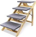 Wood Pet Stairs Foldable Dog Stairs & Ramp with Non-Slip Pads G432