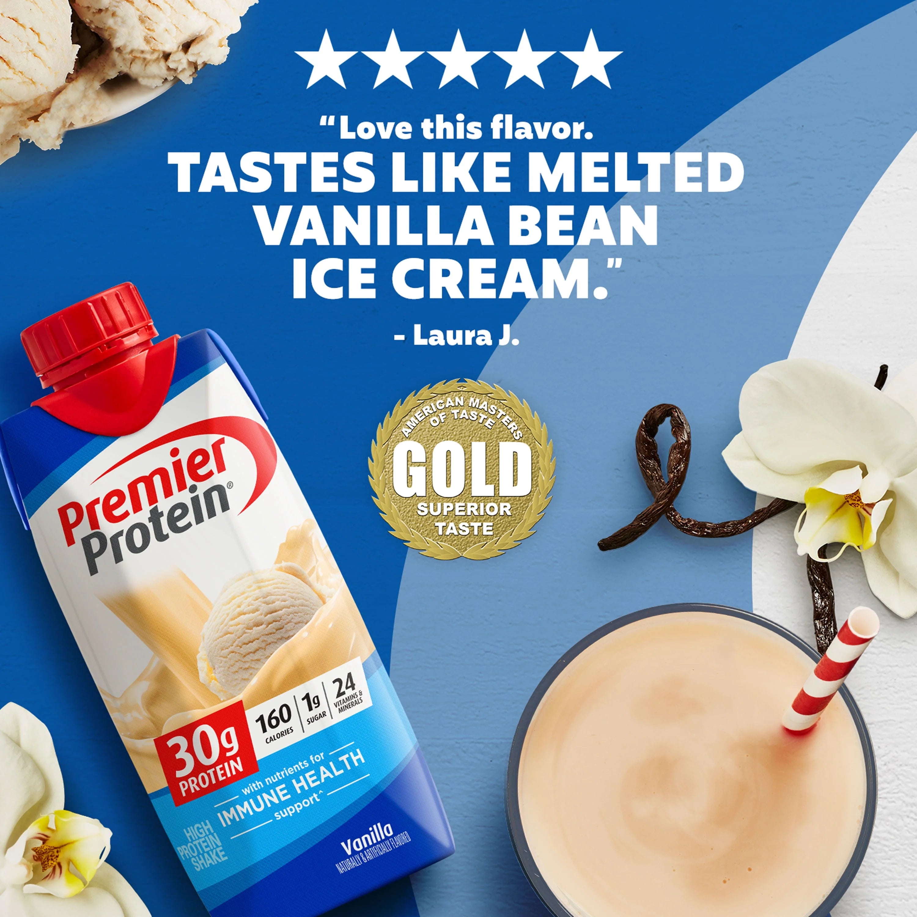 Vanilla Protein Shake, 30g Protein, 11 fl oz, 12 Ct K2667