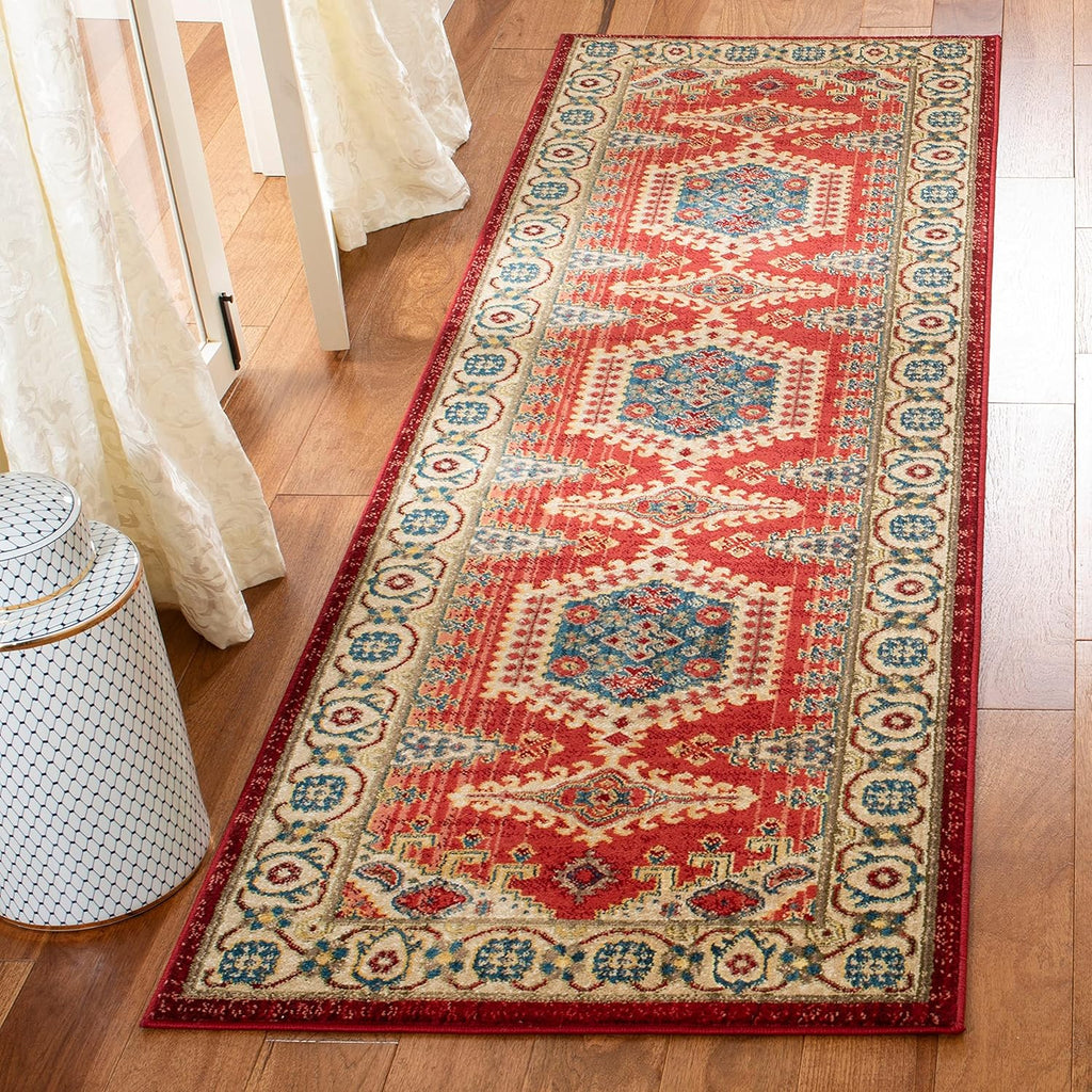 8' x 10' Red Ivory Traditional Oriental Area Rug C66287