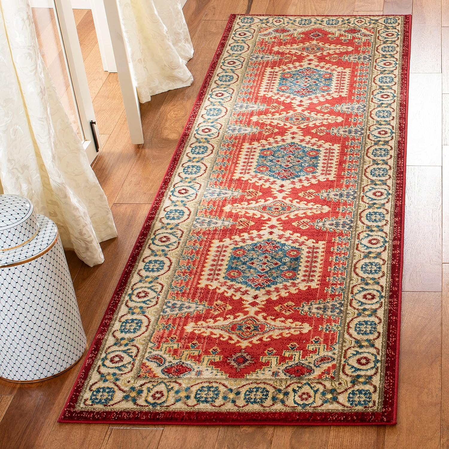 8' x 10' Red Ivory Traditional Oriental Area Rug C66287
