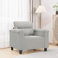 Light Gray Microfiber Fabric Sofa Chair J29850