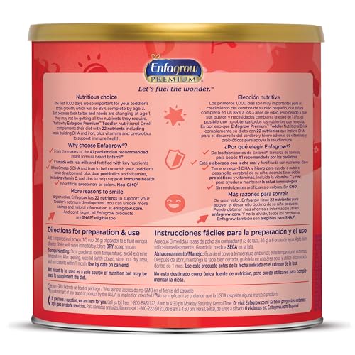 Toddler Nutritional Drink, Non-GMO Milk Powder, 24 Oz E257460