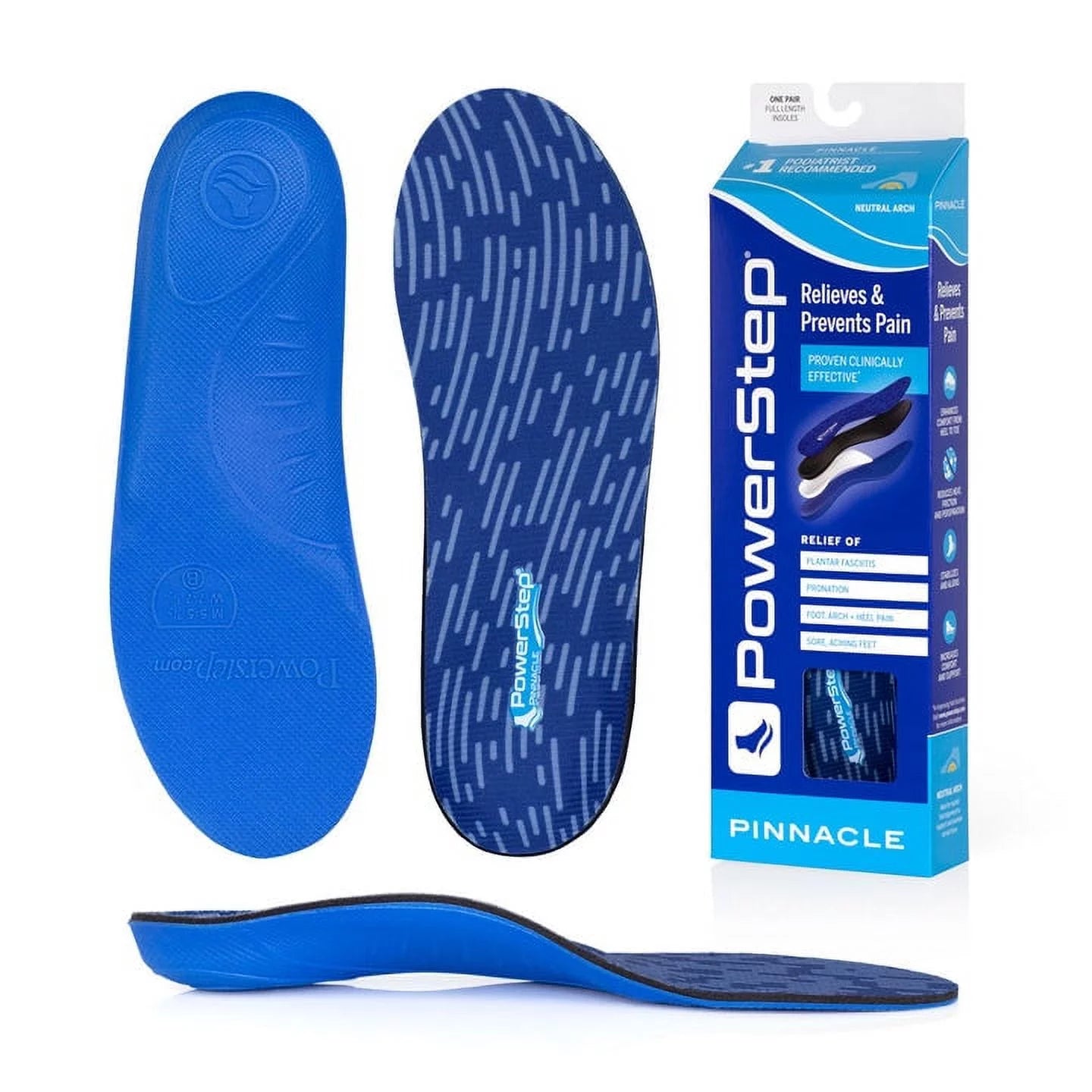 Full Length Orthotic Shoe Insoles with Neutral Arch Support P46829