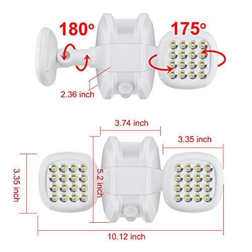 Motion Sensor Light Outdoor Battery Operated IP65 Waterproof Wireless Security Flood Light 6000K White B57848