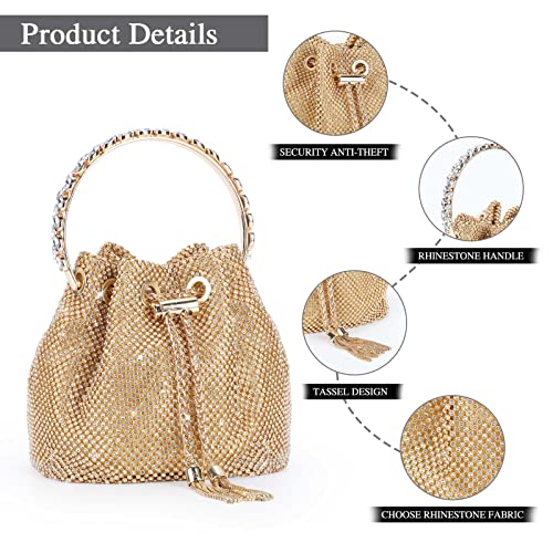 Rhinestone Clutch Purse Top Handle Sparkly Evening Bag Glitter Mini Handbag Z36889