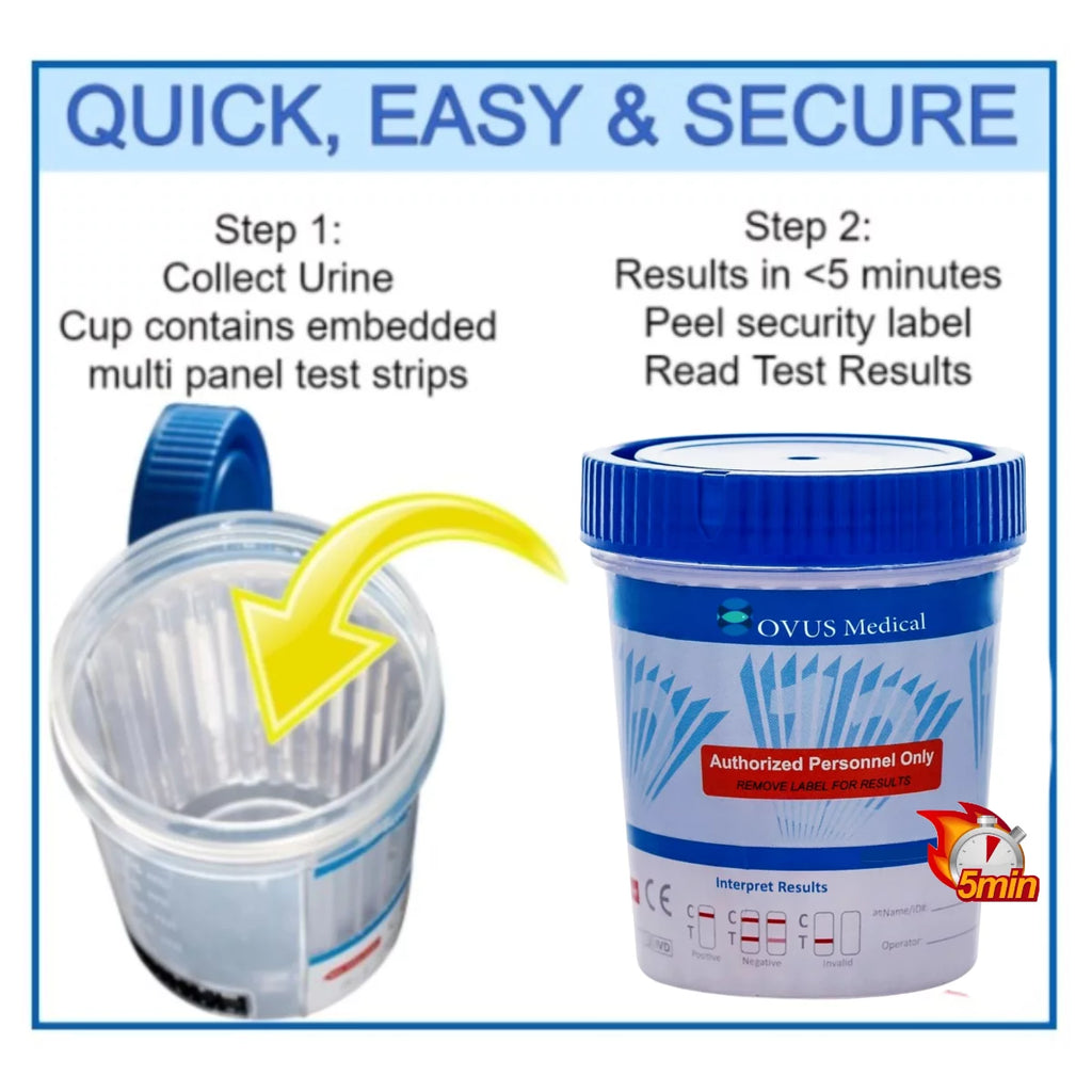 8 Panel Urine Drug Test Cups (100 Cups) N87480