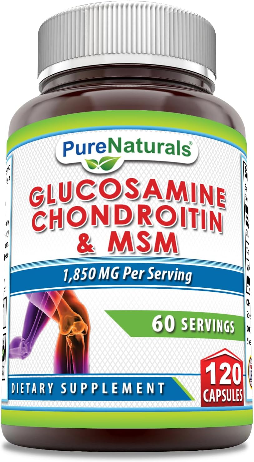 1850 Mg per Serving 120 Capsules Glucosamine Chondroitin & MSM Supplement F48564