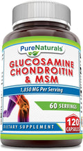 1850 Mg per Serving 120 Capsules Glucosamine Chondroitin & MSM Supplement F48564