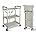 Black Folding Collapsible Service Cart M8430