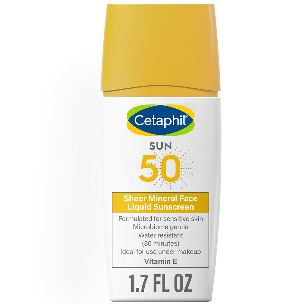 Unscented 100% Mineral Liquid Sunscreen SPF 50 with Zinc Oxide, 1.7 Fl Oz M9578