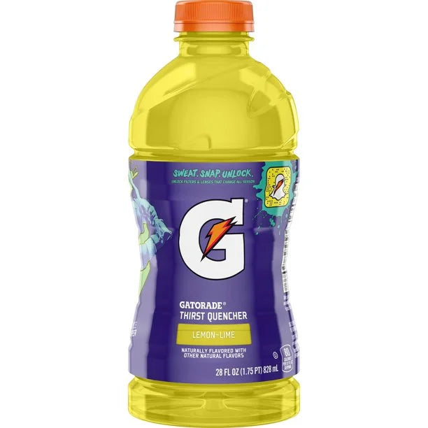 Lemon Lime Sports Drink, 28 oz Bottle, Quantity of 4 G946
