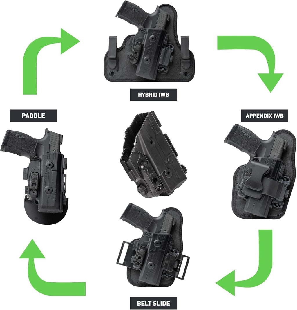 4 in 1 Holster - IWB, Appendix, OWB Paddle, OWB Belt Slide - Right Hand Draw W5969